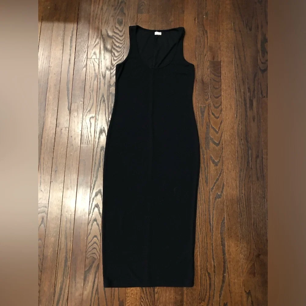 L'AGENCE Women's S Ivanna Midi Tank Bodycon Scoop Neckline Dress in Black - EUC! - Picture 3 of 13